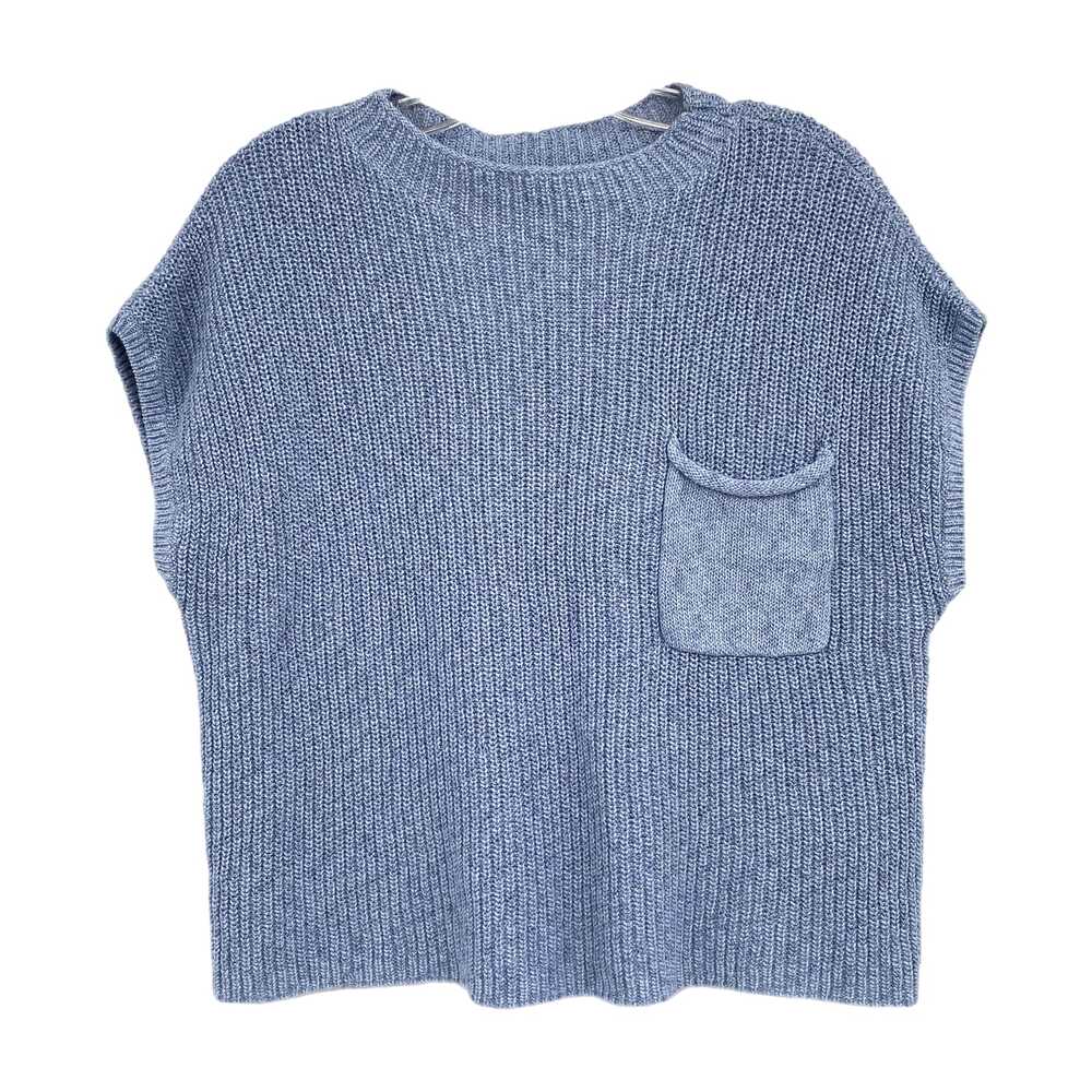 Free People Blue Short Sleeve Knit Sweater | Womens M
